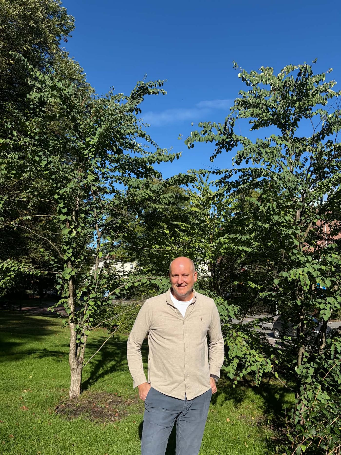 Morten Krogh-Moe i parken i Oslo